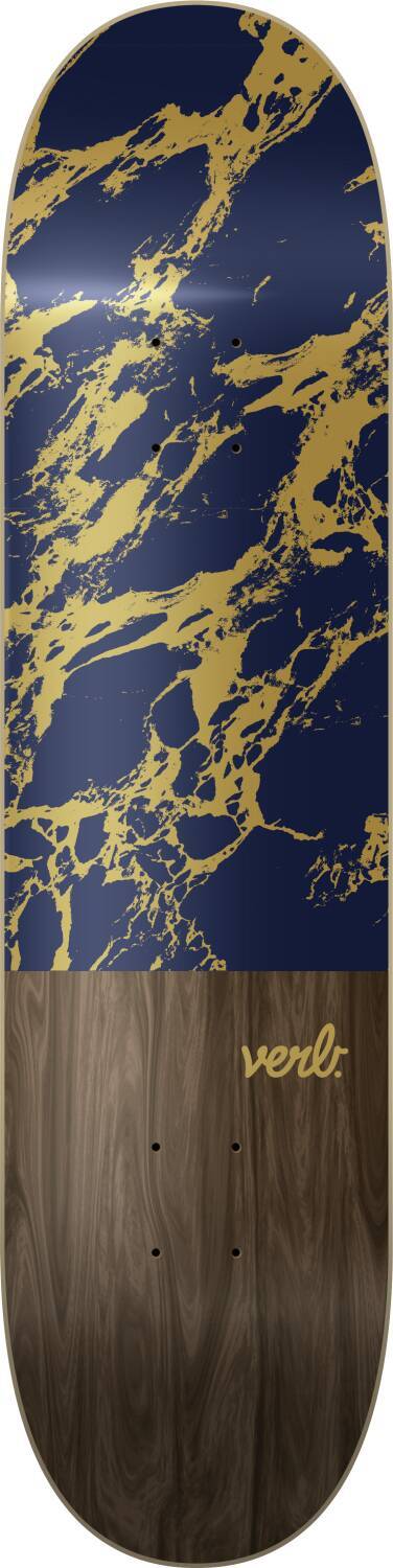 Скейтборд Доска Verb Marble Dip 8.25 (золотой/синий)