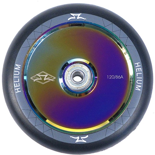 Самокат колесо AO Helium (черный/неохром)