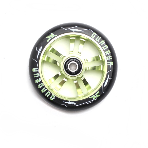 Самокат колесо AO Quadrum (черный/кислотно-зеленый)